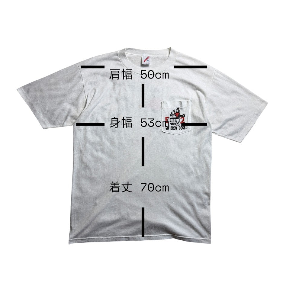 ⭐️90年代 USA製 JERZEES West Point E2 Brew Dogs ポケットTシャツ⭐️