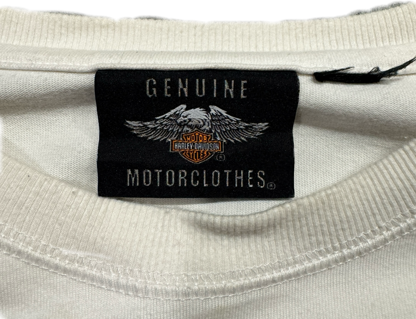 00s Harley-Davidson ビッグスカル ロングスリーブTシャツ ホワイト
