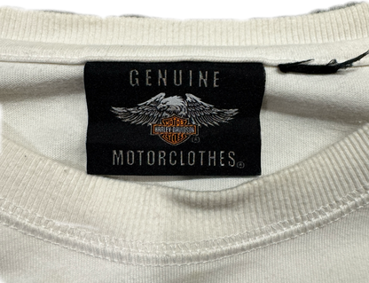 00s Harley-Davidson ビッグスカル ロングスリーブTシャツ ホワイト