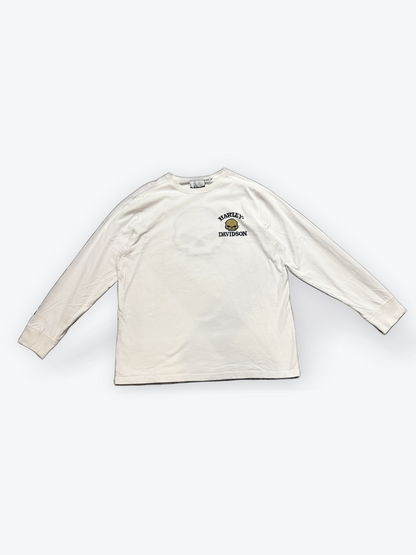 00s Harley-Davidson ビッグスカル ロングスリーブTシャツ ホワイト