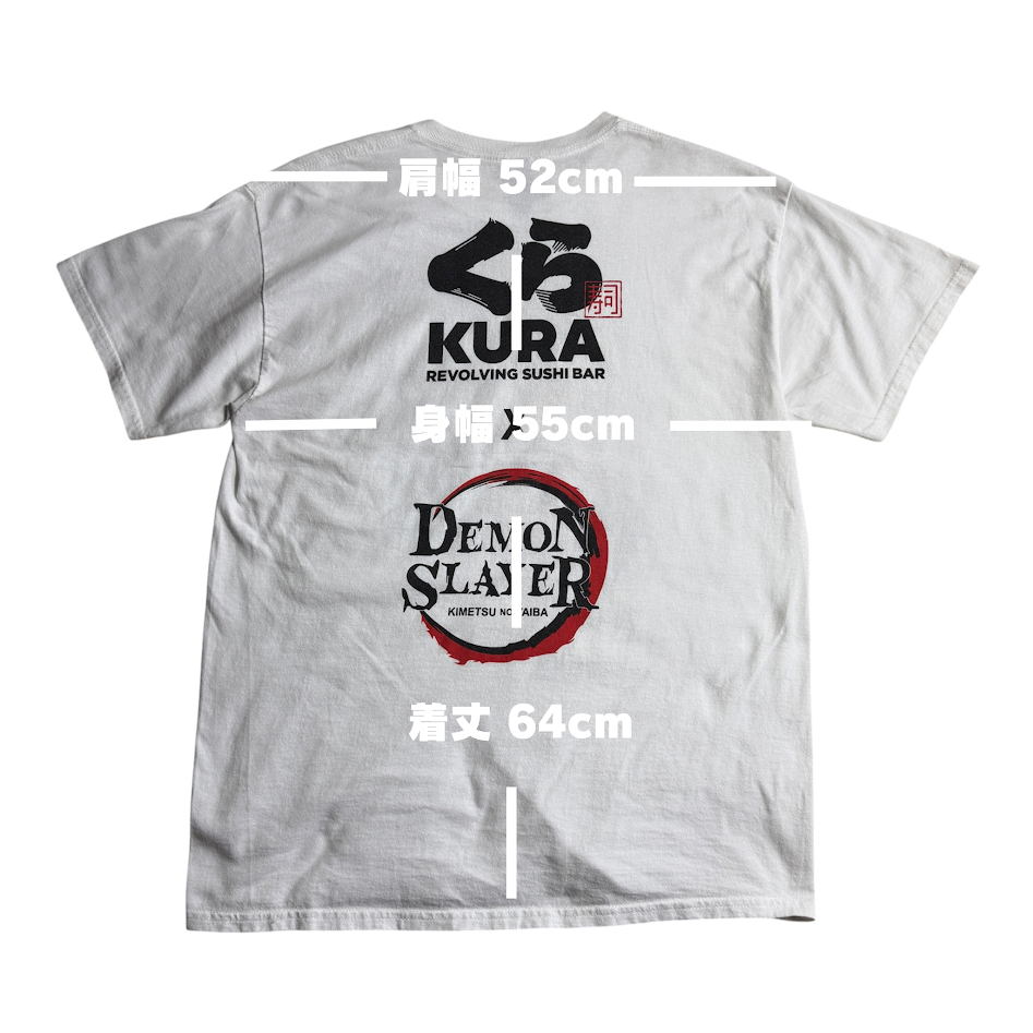 鬼滅の刃 × くら寿司USA コラボTシャツ｜アメリカ限定 非売品ノベルティ