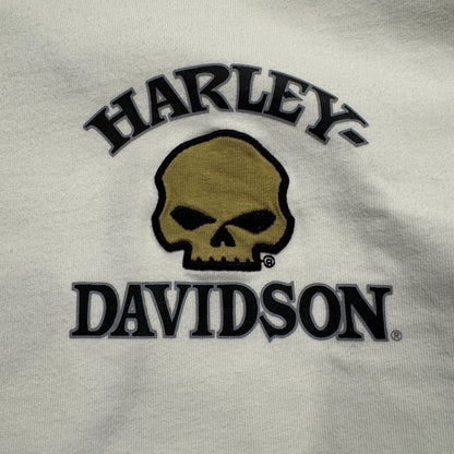 00s Harley-Davidson ビッグスカル ロングスリーブTシャツ ホワイト