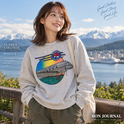 Alaska Airlines（アラスカ航空） × ONEITA POWER-SWEATS USA製 スウェット M