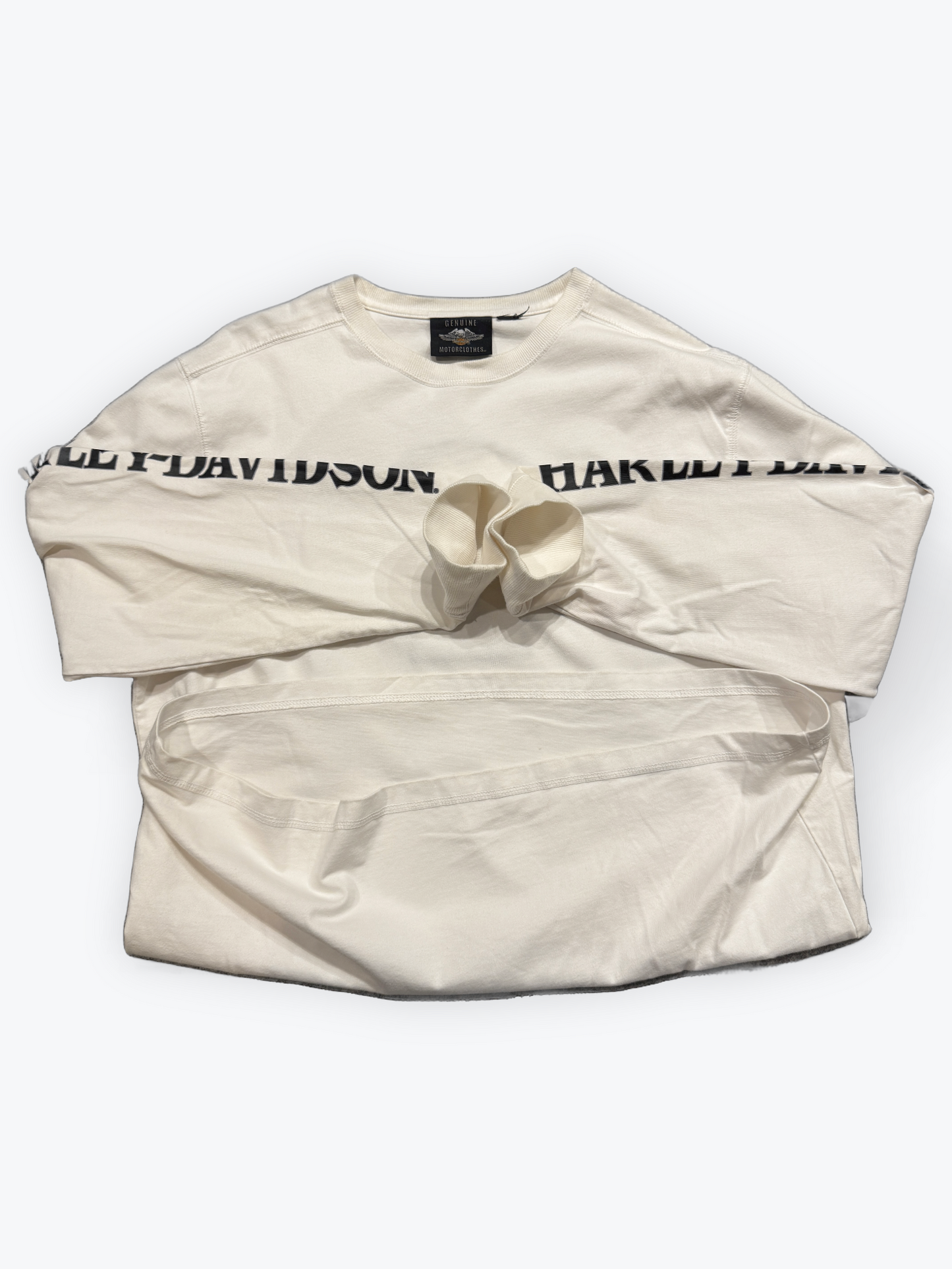 00s Harley-Davidson ビッグスカル ロングスリーブTシャツ ホワイト