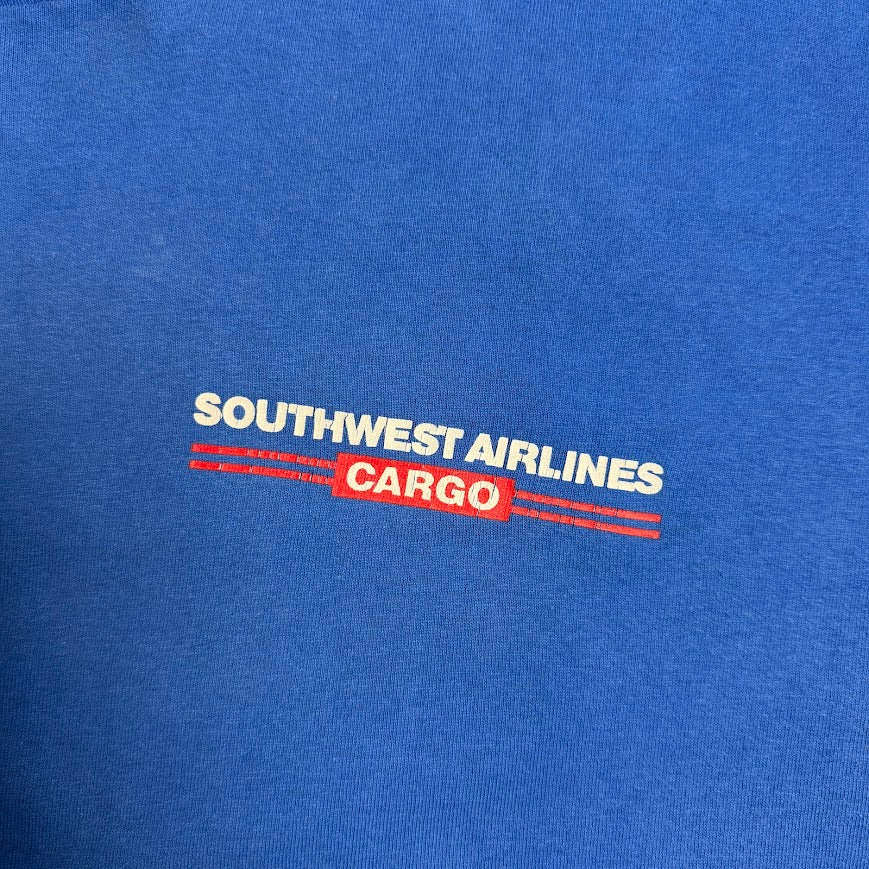 90s Southwest Airlines Cargo USA製 企業Tシャツ ブルー XL