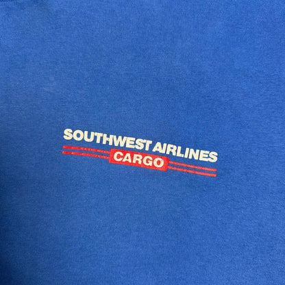 90s Southwest Airlines Cargo USA製 企業Tシャツ ブルー XL