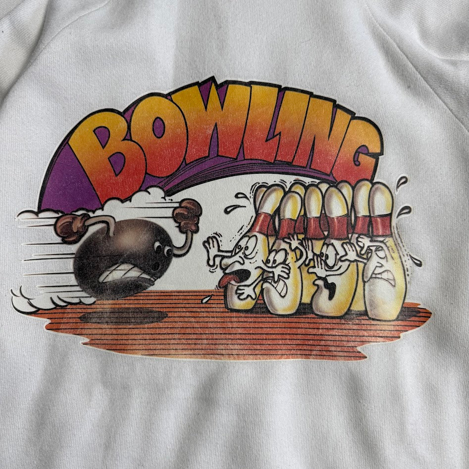 🎳 USA製 LOGO7 ボウリングスウェット｜逃げ出すピンたちのユーモア