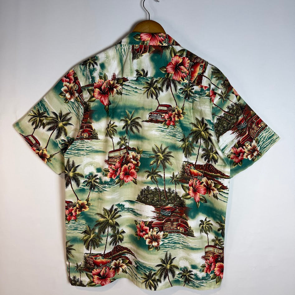 🌺Made in Hawaii🌺 RJC ハワイアンシャツ アロハシャツ コットン100% Lサイズ