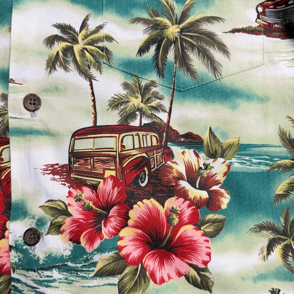 🌺Made in Hawaii🌺 RJC ハワイアンシャツ アロハシャツ コットン100% Lサイズ