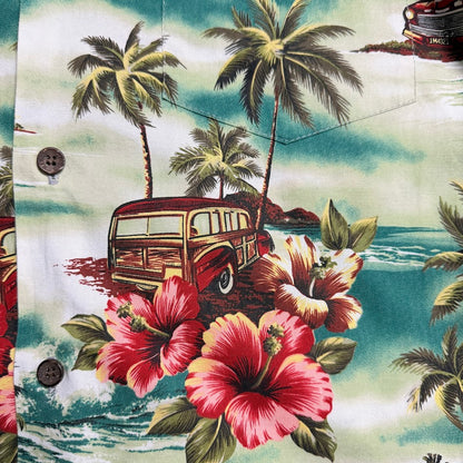 🌺Made in Hawaii🌺 RJC ハワイアンシャツ アロハシャツ コットン100% Lサイズ