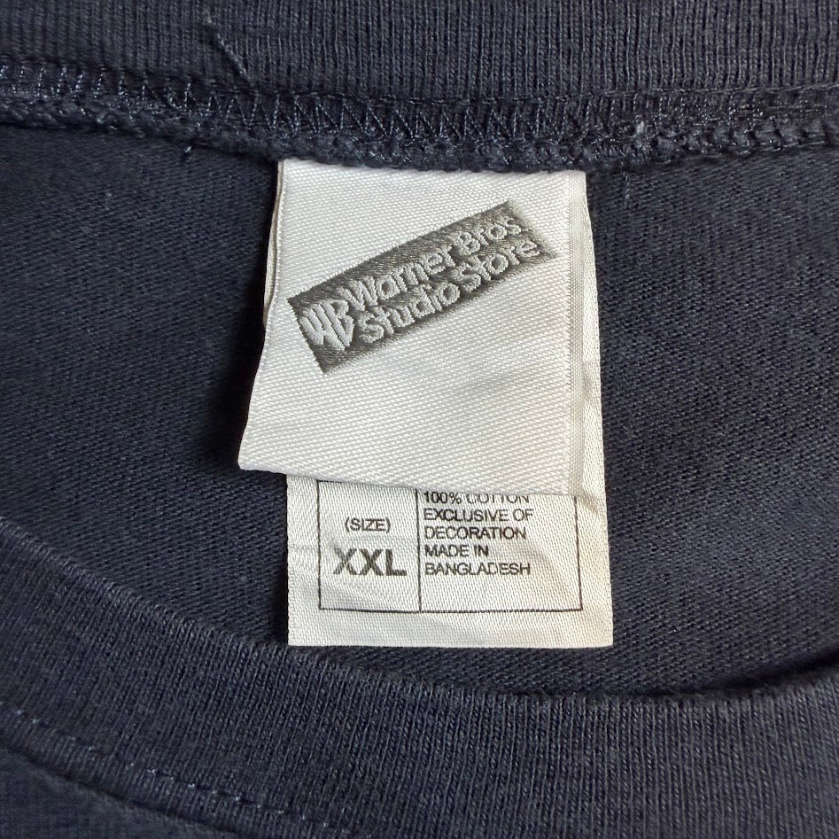 ⭐️1999年 Warner Bros. Studio Store 刺繍ポケットTシャツ｜ルーニー・テューンズ タズ＆バッグス・バニー オフィシャル XXLサイズ