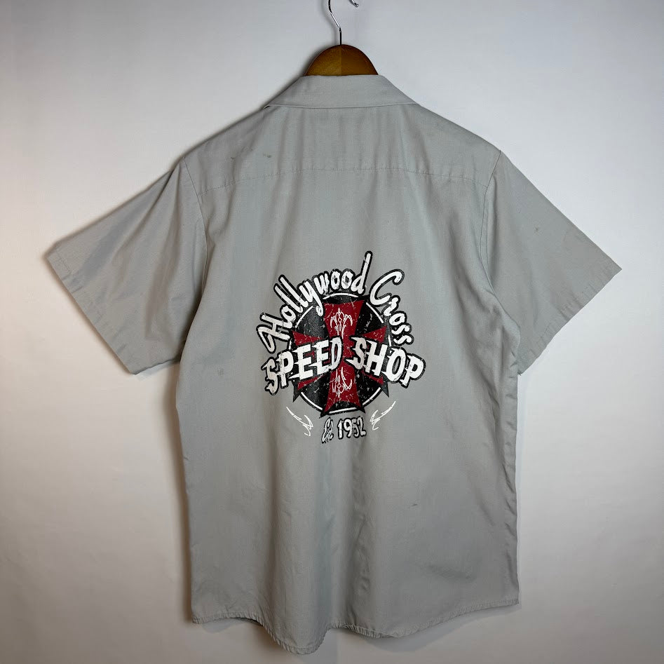 USA製 Red Kap（レッドキャップ） Hollywood Cross Speed Shop ワークシャツ サイズM