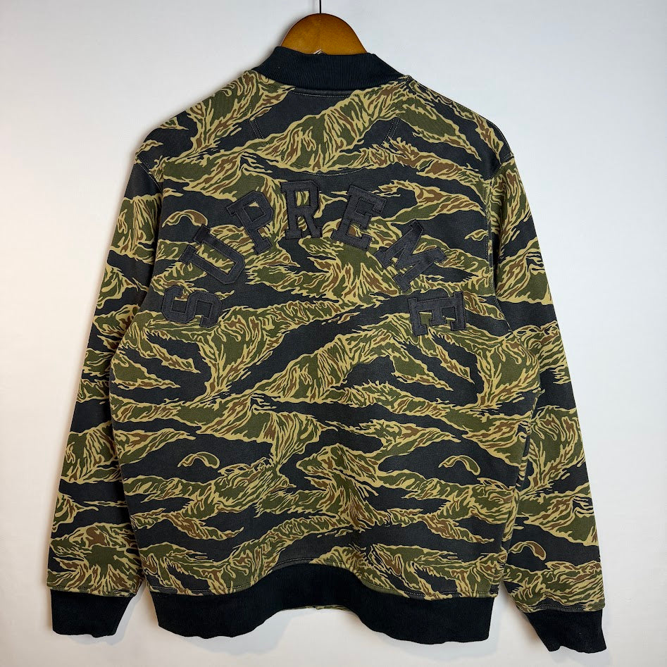 Supreme × Champion 2015 FW Snap Front Sweat｜タイガーカモ スナップジャケット M