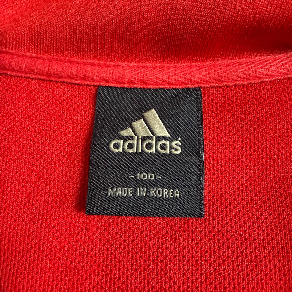 adidas 2008 韓国製 星柄 トラックジャケット｜レッド×ブラック｜100（L相当）
