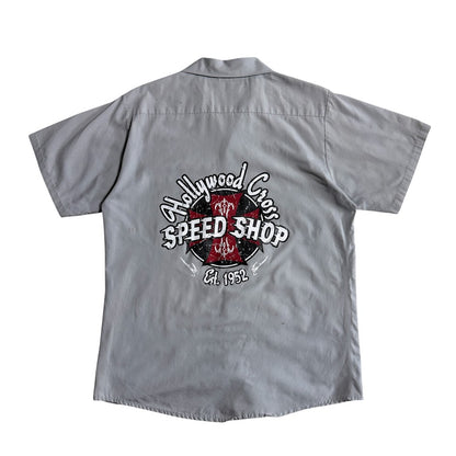 USA製 Red Kap（レッドキャップ） Hollywood Cross Speed Shop ワークシャツ サイズM