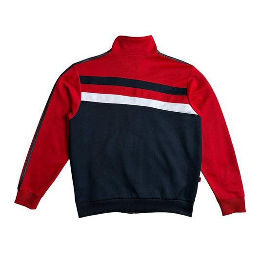 adidas 2008 韓国製 星柄 トラックジャケット｜レッド×ブラック｜100（L相当）