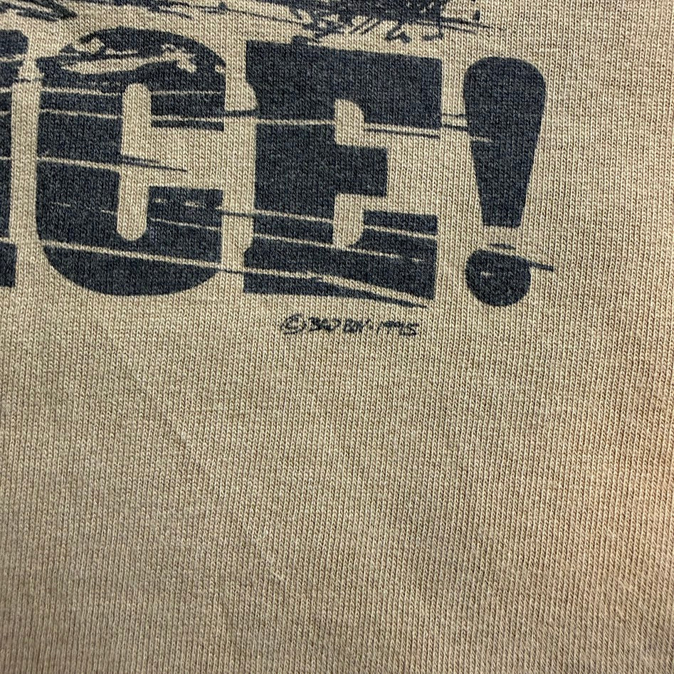 ⭐️USA製⭐️ BAD BOY バックプリントTシャツ ベージュ Made in USA 100%コットン Lサイズ