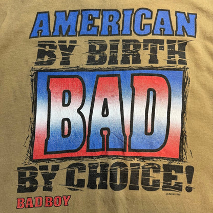 ⭐️USA製⭐️ BAD BOY バックプリントTシャツ ベージュ Made in USA 100%コットン Lサイズ
