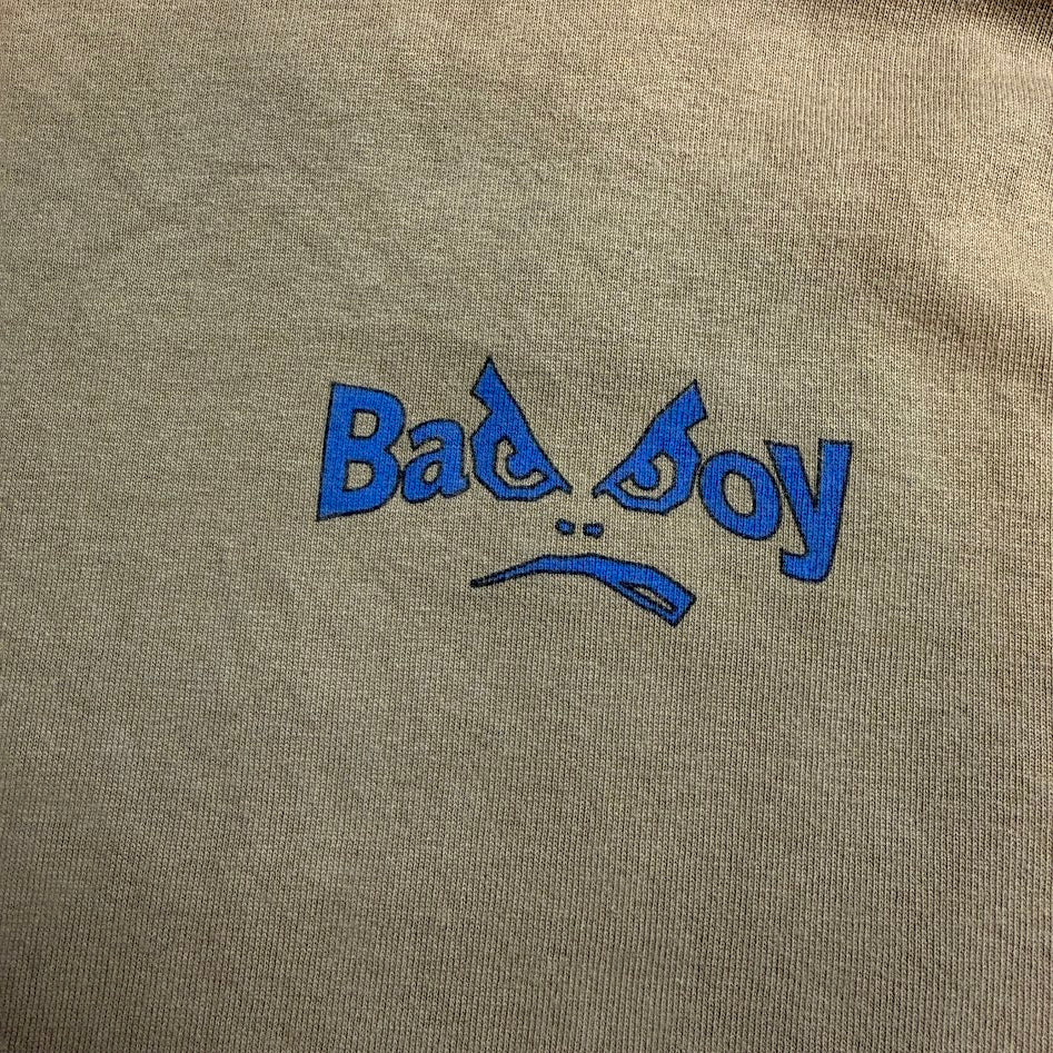 ⭐️USA製⭐️ BAD BOY バックプリントTシャツ ベージュ Made in USA 100%コットン Lサイズ