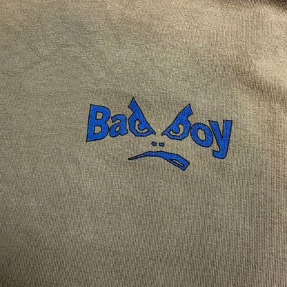 ⭐️USA製⭐️ BAD BOY バックプリントTシャツ ベージュ Made in USA 100%コットン Lサイズ
