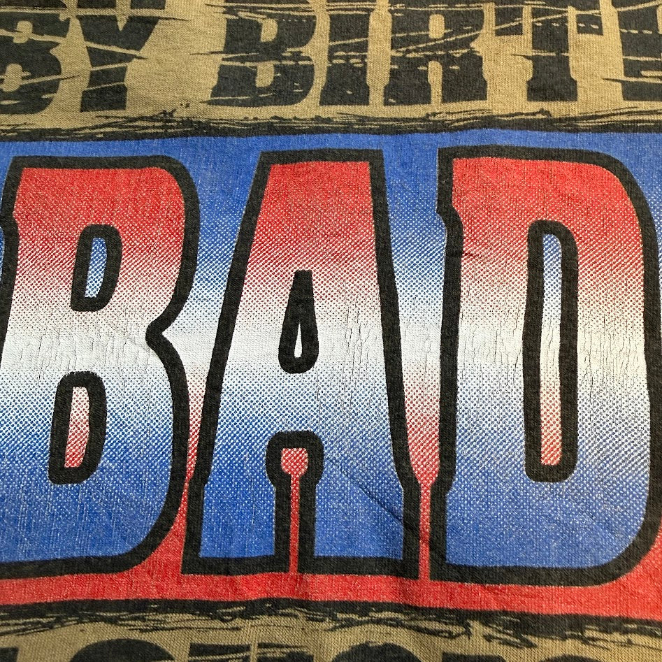 ⭐️USA製⭐️ BAD BOY バックプリントTシャツ ベージュ Made in USA 100%コットン Lサイズ