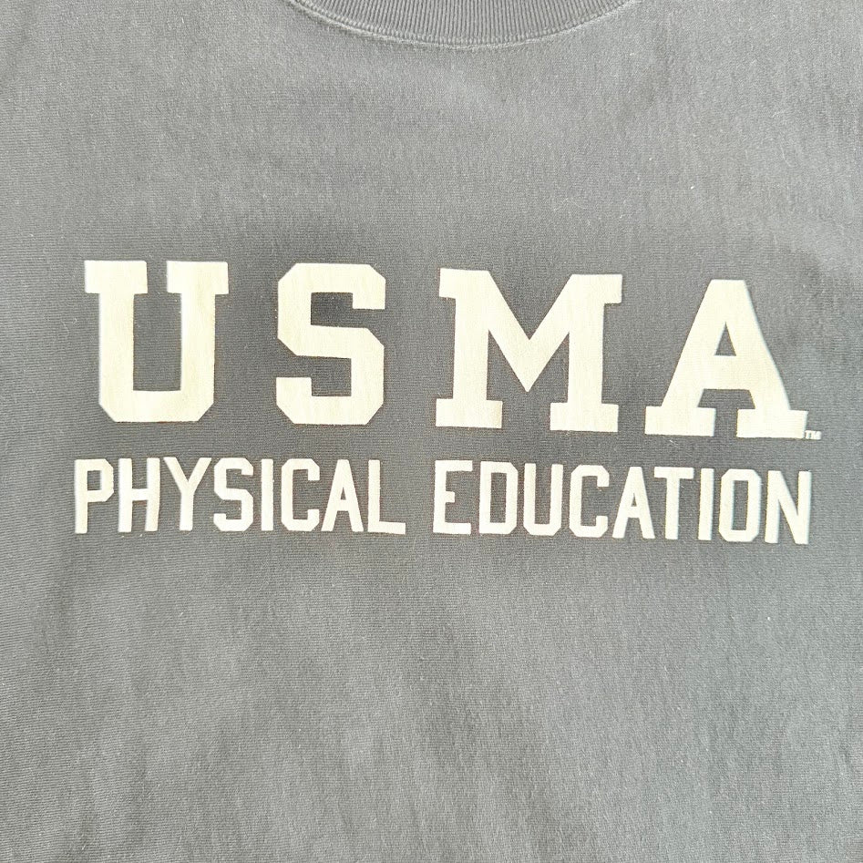 Champion Reverse Weave USMA PHYSICAL EDUCATION Tシャツ｜ヘビーウェイト ブラック Lサイズ