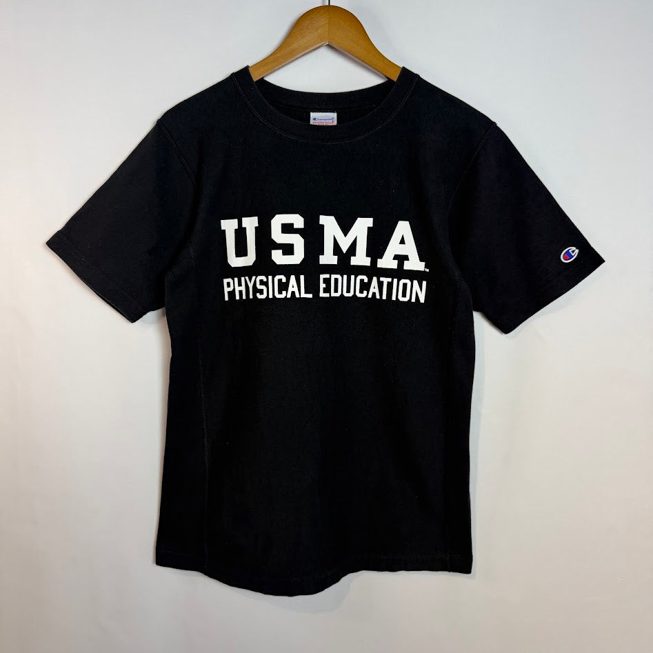 Champion Reverse Weave USMA PHYSICAL EDUCATION Tシャツ｜ヘビーウェイト ブラック Lサイズ