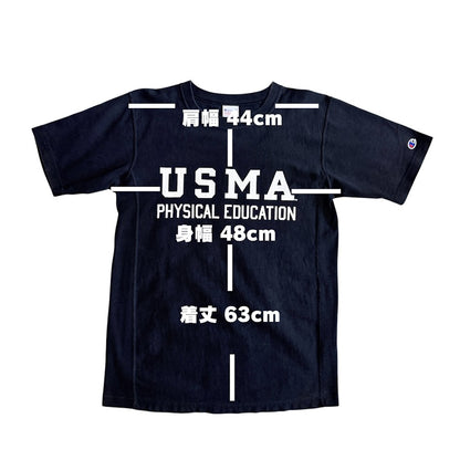 Champion Reverse Weave USMA PHYSICAL EDUCATION Tシャツ｜ヘビーウェイト ブラック Lサイズ