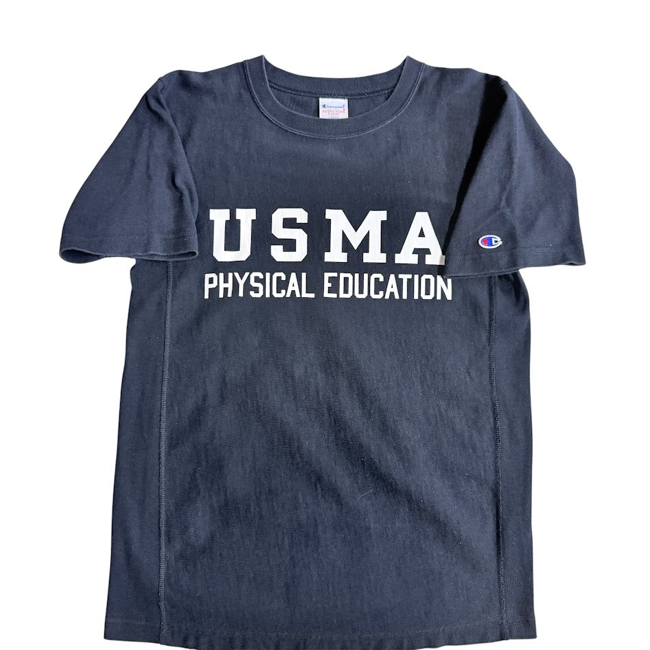 Champion Reverse Weave USMA PHYSICAL EDUCATION Tシャツ｜ヘビーウェイト ブラック Lサイズ