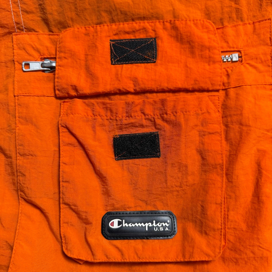 ⭐️美品⭐️ Champion U.S.A. ナイロンメッシュベスト オレンジ アウトドアベスト Lサイズ