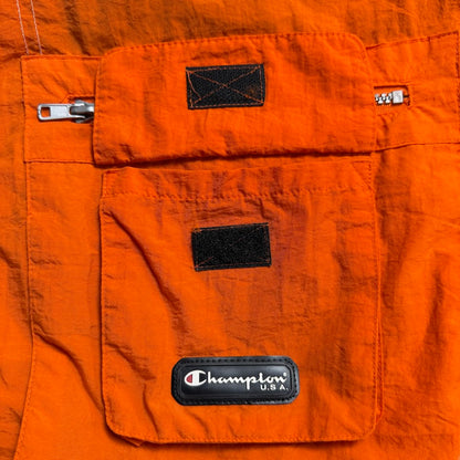 ⭐️美品⭐️ Champion U.S.A. ナイロンメッシュベスト オレンジ アウトドアベスト Lサイズ