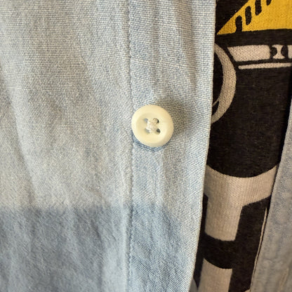 ⭐️美品⭐️ GAP オックスフォード ボタンダウンシャツ ライトブルー 刺繍ポケット コットン100% Lサイズ相当