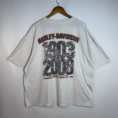 Harley-Davidson 105th Anniversary 2008 両面プリント Tシャツ BRASADOボディ