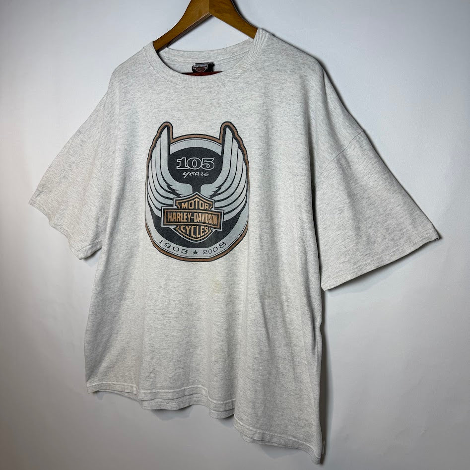Harley-Davidson 105th Anniversary 2008 両面プリント Tシャツ BRASADOボディ