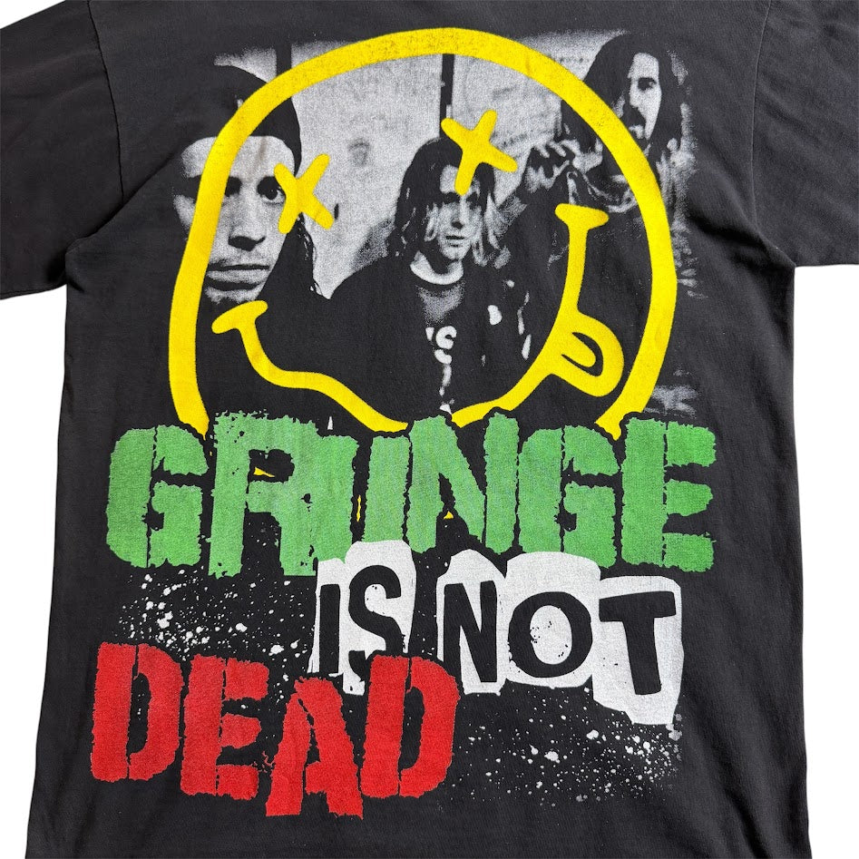Kurt Cobain「GRUNGE IS NOT DEAD」ブートレグデザインTシャツ L ブラック