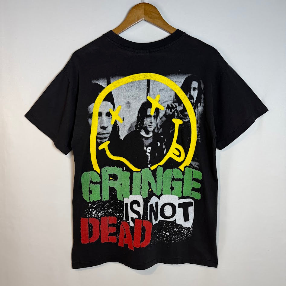 Kurt Cobain「GRUNGE IS NOT DEAD」ブートレグデザインTシャツ L ブラック