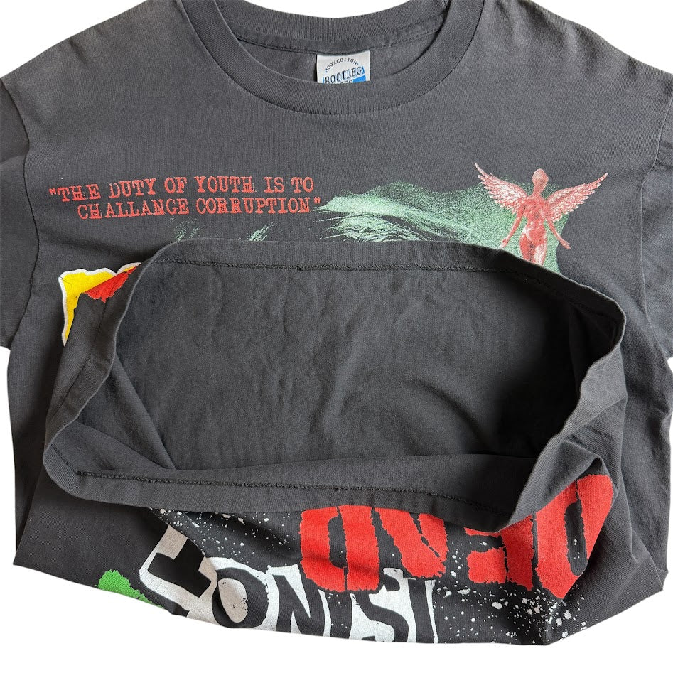 Kurt Cobain「GRUNGE IS NOT DEAD」ブートレグデザインTシャツ L ブラック