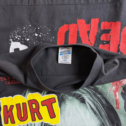 Kurt Cobain「GRUNGE IS NOT DEAD」ブートレグデザインTシャツ L ブラック