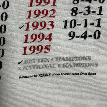 90s Ohio State Buckeyes（オハイオステート・バックアイズ）106 Years of Football Tシャツ USA製 L