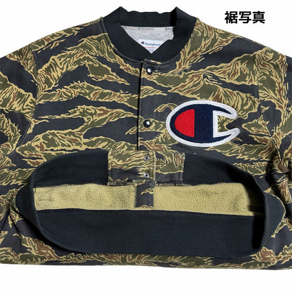 Supreme × Champion 2015 FW Snap Front Sweat｜タイガーカモ スナップジャケット M