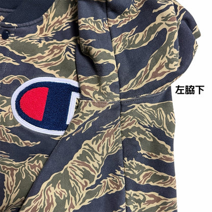 Supreme × Champion 2015 FW Snap Front Sweat｜タイガーカモ スナップジャケット M