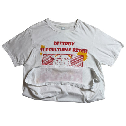 ⭐️美品⭐️ ポプテピピック FIGHT オフィシャル プリントTシャツ ホワイト Lサイズ