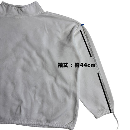 90's カナダ製 ハーフジップ（スタンドネック）スウェット XL ホワイト 2GETHER 4EVER｜Furugi BON