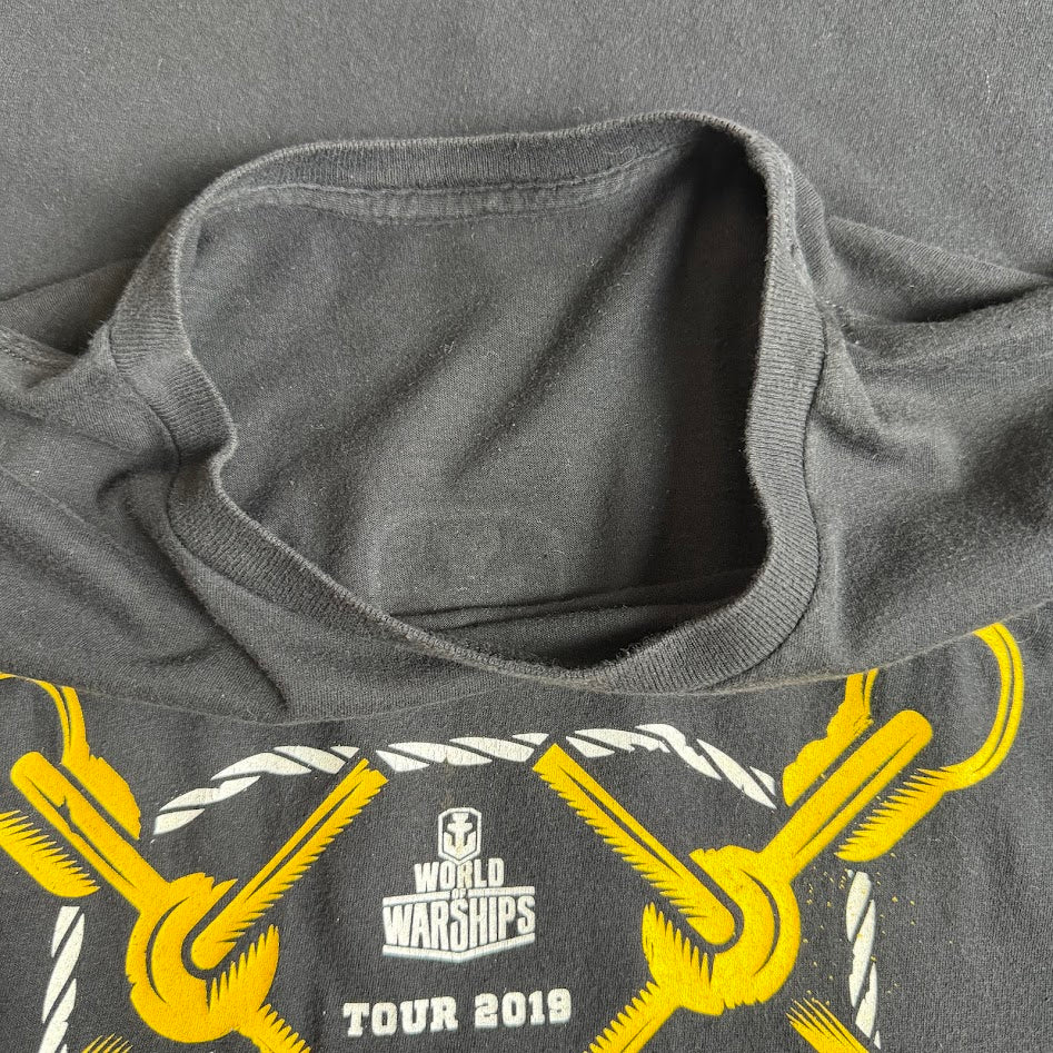⭐️美品⭐️WORLD OF WARSHIPS TOUR 2019 公式Tシャツ アンカープリント ブラック
