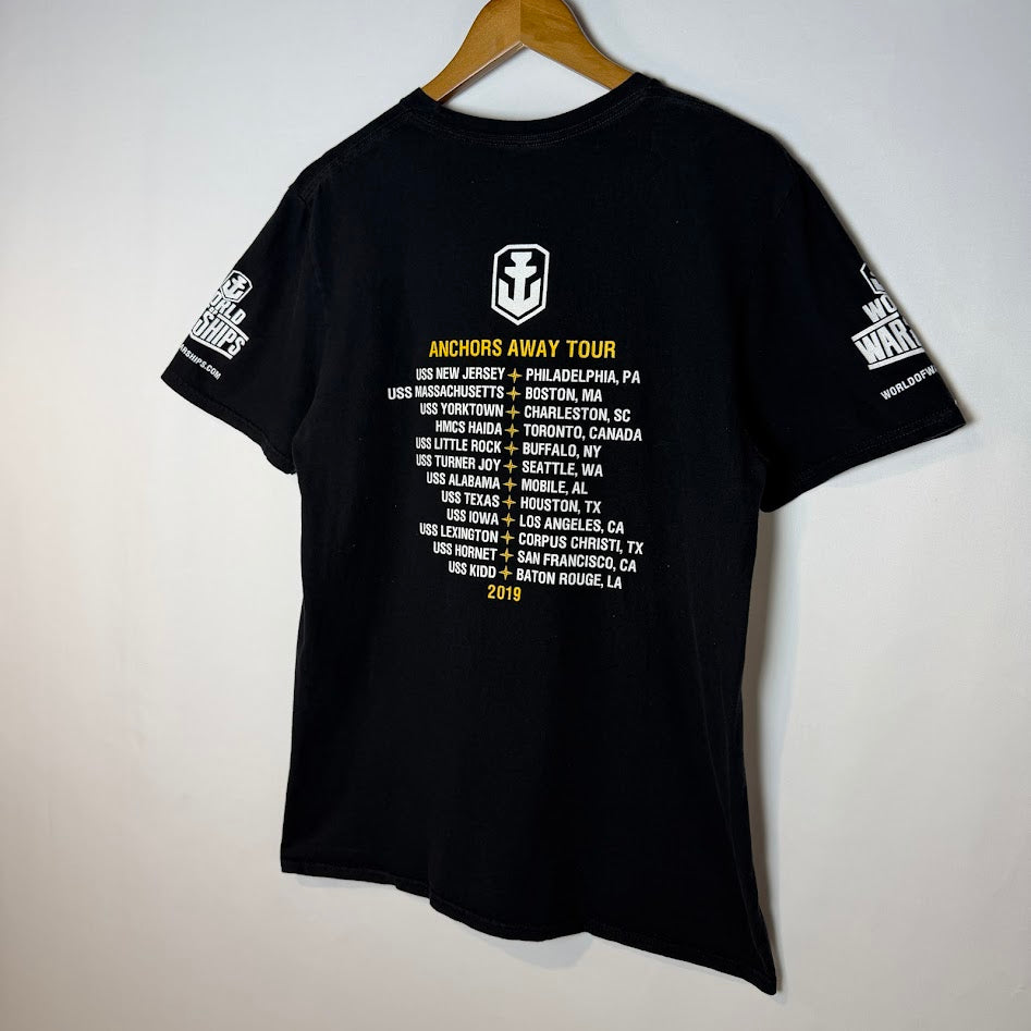 ⭐️美品⭐️WORLD OF WARSHIPS TOUR 2019 公式Tシャツ アンカープリント ブラック