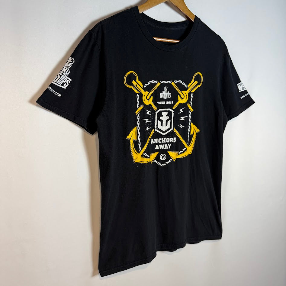 ⭐️美品⭐️WORLD OF WARSHIPS TOUR 2019 公式Tシャツ アンカープリント ブラック